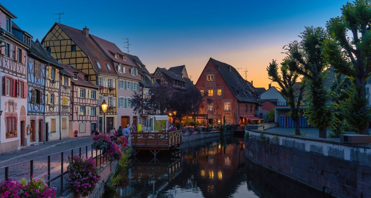 Colorful canal houses in Colmar, France