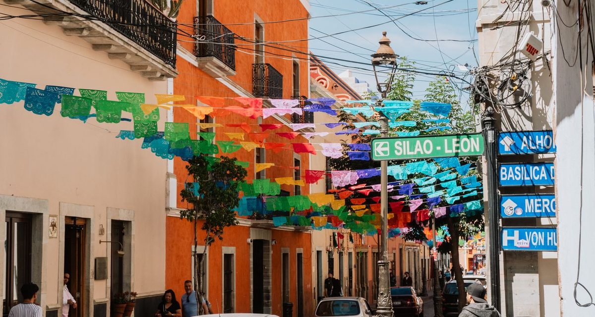 Colorful street in Guanajuato, Mexico